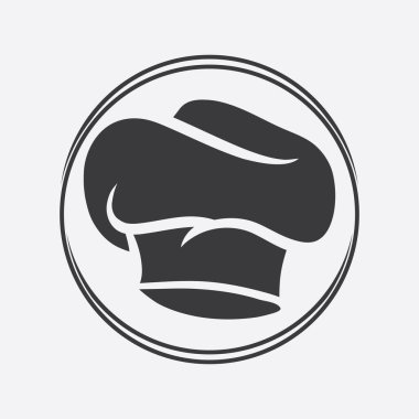 Restoran logosu illüstrasyon şefi yemek yaratıcı tasarım.