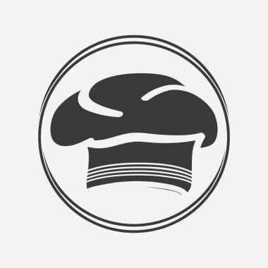 Restoran logosu illüstrasyon şefi yemek yaratıcı tasarım.