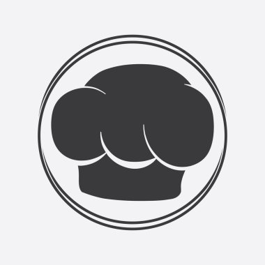 Restoran logosu illüstrasyon şefi yemek yaratıcı tasarım.