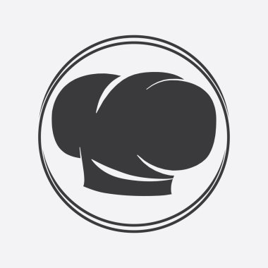 Restoran logosu illüstrasyon şefi yemek yaratıcı tasarım.