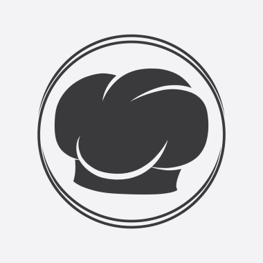 Restoran logosu illüstrasyon şefi yemek yaratıcı tasarım.