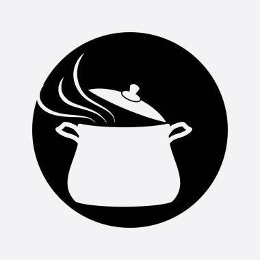 Restoran logosu illüstrasyon şefi yemek yaratıcı tasarım.