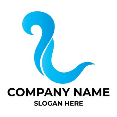 Doğal deniz dalgaları ikon logo çizimi tasarımı