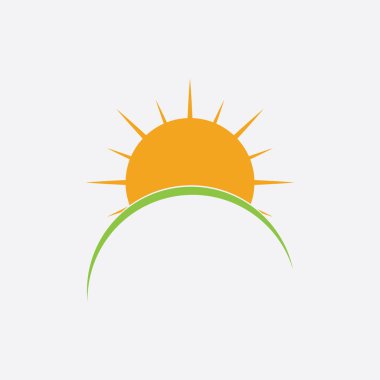 Güneş Vektörü illüstrasyon Simgesi Logo Şablonu tasarımı