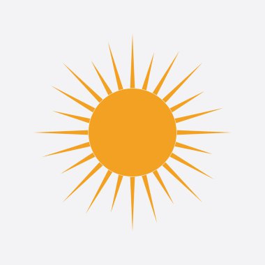 Güneş Vektörü illüstrasyon Simgesi Logo Şablonu tasarımı