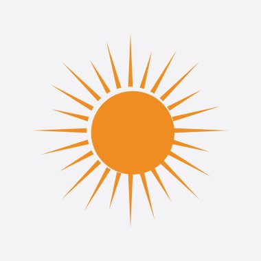 Güneş Vektörü illüstrasyon Simgesi Logo Şablonu tasarımı