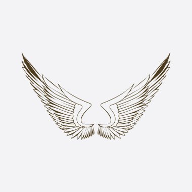 Şirketin hızlı ya da hızlı bir şekilde yükselmesi için tasarlanmış hassas, soyut bir tasarımı olan güzel kanat logosu.