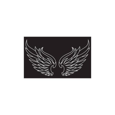 Şirketin hızlı ya da hızlı bir şekilde yükselmesi için tasarlanmış hassas, soyut bir tasarımı olan güzel kanat logosu.