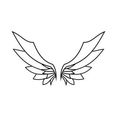 Şirketin hızlı ya da hızlı bir şekilde yükselmesi için tasarlanmış hassas, soyut bir tasarımı olan güzel kanat logosu.