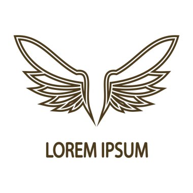 Şirketin hızlı ya da hızlı bir şekilde yükselmesi için tasarlanmış hassas, soyut bir tasarımı olan güzel kanat logosu.