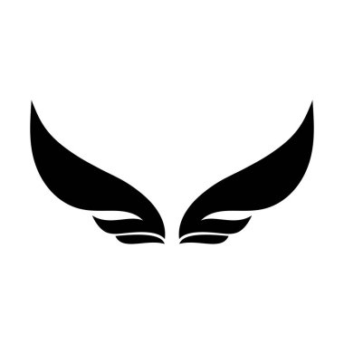 Uçan kanat logosu çizimi. Hassas ve yaratıcı tasarım