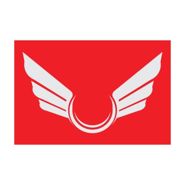 Şirketin hızlı ya da hızlı bir şekilde yükselmesi için tasarlanmış hassas, soyut bir tasarımı olan güzel kanat logosu.