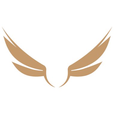 Uçan kanat logosu çizimi. Hassas ve yaratıcı tasarım
