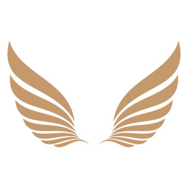 Uçan kanat logosu çizimi. Hassas ve yaratıcı tasarım