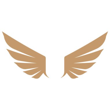 Uçan kanat logosu çizimi. Hassas ve yaratıcı tasarım