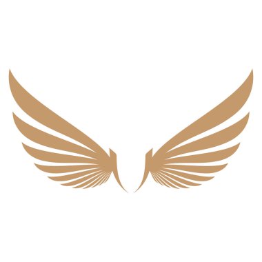 Uçan kanat logosu çizimi. Hassas ve yaratıcı tasarım