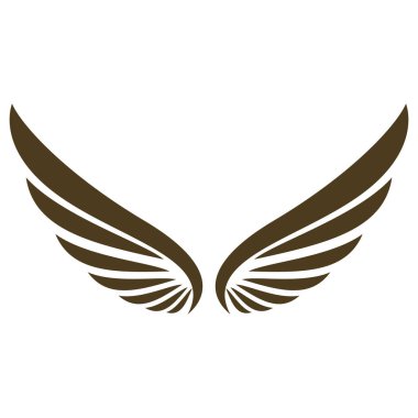 Şirketin hızlı ya da hızlı bir şekilde yükselmesi için tasarlanmış hassas, soyut bir tasarımı olan güzel kanat logosu.