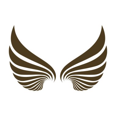 Şirketin hızlı ya da hızlı bir şekilde yükselmesi için tasarlanmış hassas, soyut bir tasarımı olan güzel kanat logosu.