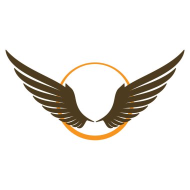 Şirketin hızlı ya da hızlı bir şekilde yükselmesi için tasarlanmış hassas, soyut bir tasarımı olan güzel kanat logosu.
