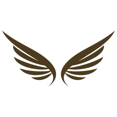 Şirketin hızlı ya da hızlı bir şekilde yükselmesi için tasarlanmış hassas, soyut bir tasarımı olan güzel kanat logosu.