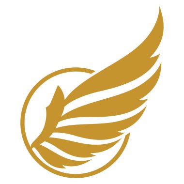 Uçan kanat logosu çizimi. Hassas ve yaratıcı tasarım