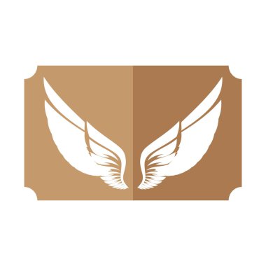 Şirketin hızlı ya da hızlı bir şekilde yükselmesi için tasarlanmış hassas, soyut bir tasarımı olan güzel kanat logosu.