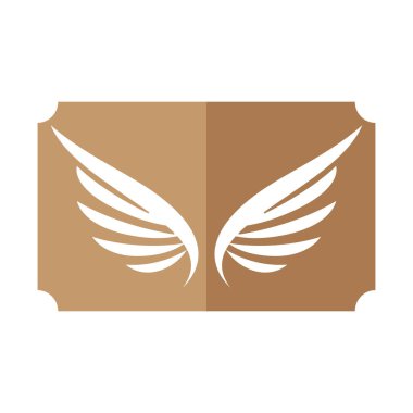 Şirketin hızlı ya da hızlı bir şekilde yükselmesi için tasarlanmış hassas, soyut bir tasarımı olan güzel kanat logosu.