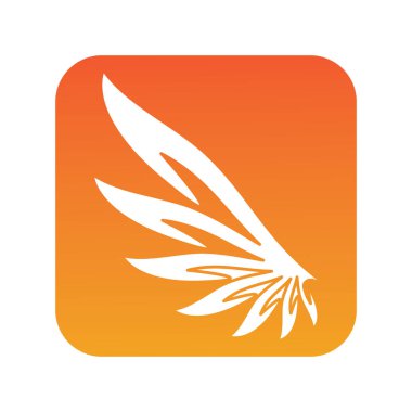 ateş kuşu kanatları çizim logosu