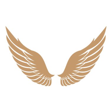 Kuş kanatları illüstrasyon logo vektör tasarımı