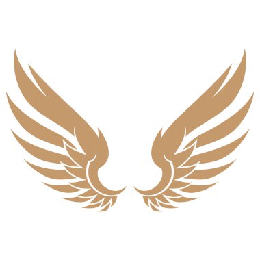Kuş kanatları illüstrasyon logo vektör tasarımı