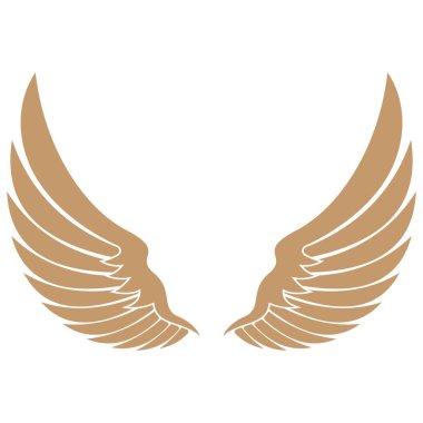 Kuş kanatları illüstrasyon logo vektör tasarımı