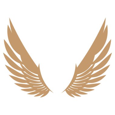 Kuş kanatları illüstrasyon logo vektör tasarımı