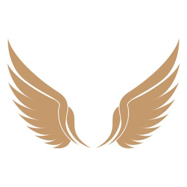 Kuş kanatları illüstrasyon logo vektör tasarımı