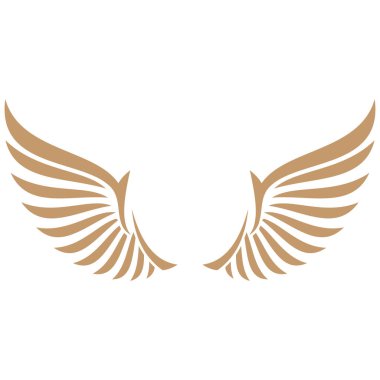 Kuş kanatları illüstrasyon logo vektör tasarımı