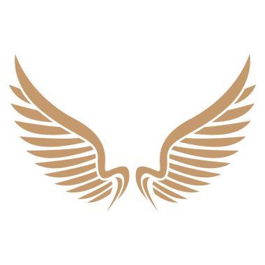 Kuş kanatları illüstrasyon logo vektör tasarımı