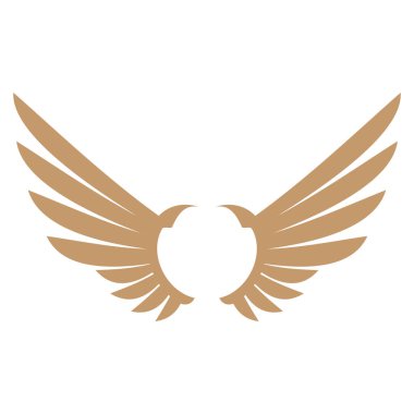 Kuş kanatları illüstrasyon logo vektör tasarımı