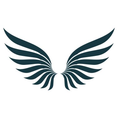 Kuş kanatları illüstrasyon logo vektör tasarımı