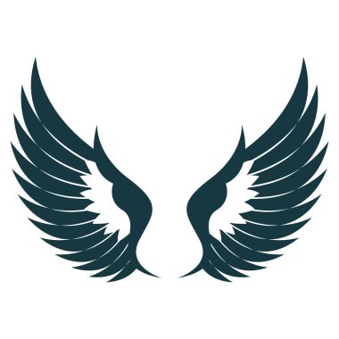 Kuş kanatları illüstrasyon logo vektör tasarımı