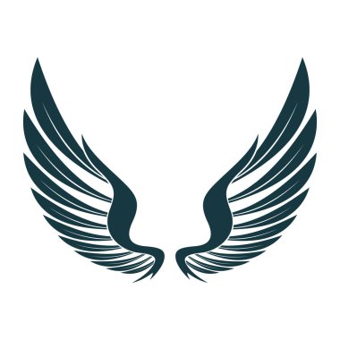 Kuş kanatları illüstrasyon logo vektör tasarımı