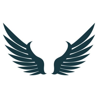 Kuş kanatları illüstrasyon logo vektör tasarımı