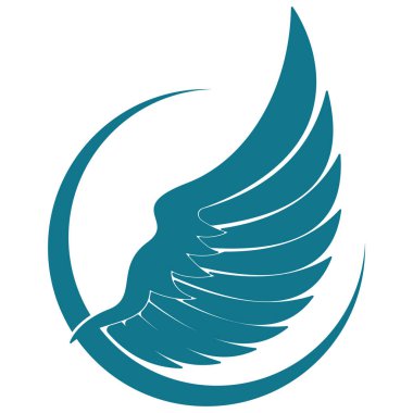 Kuş kanatları illüstrasyon logo vektör tasarımı