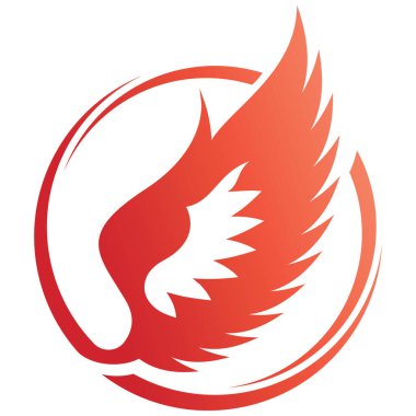 Kuş kanatları illüstrasyon logoları vektör tasarımı