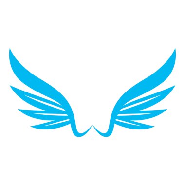 Kuş kanatları illüstrasyon logoları vektör tasarımı