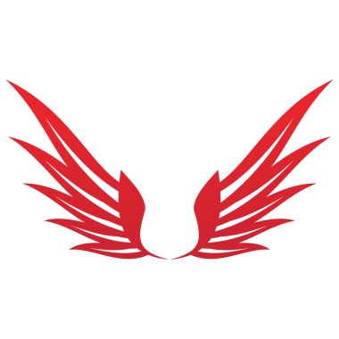 Kuş kanatları illüstrasyon logoları vektör tasarımı