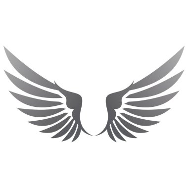Kuş kanatları illüstrasyon logoları vektör tasarımı