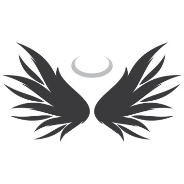 Basit melek kanatları logosu