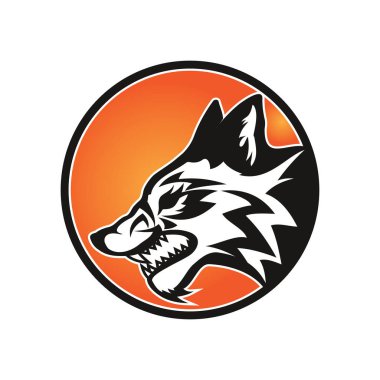 Wolf Logo şablonu vektör çizim tasarım