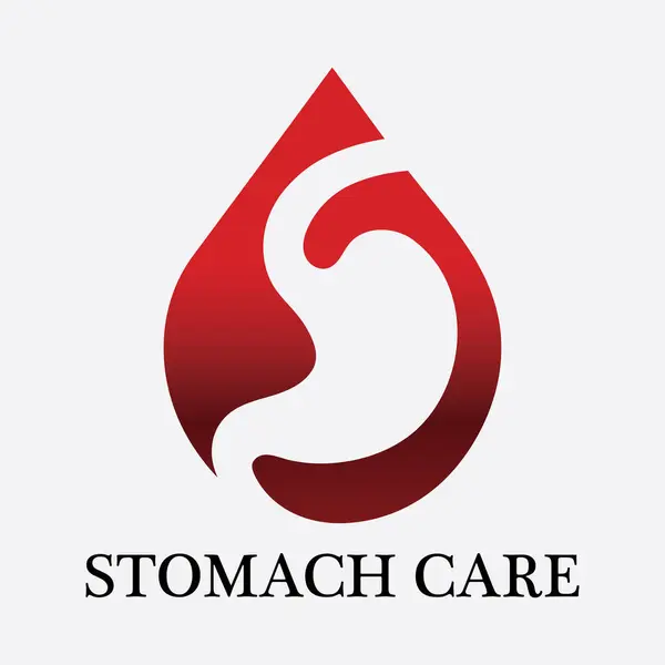 Mide bakımı ve sağlık logosu çizimi