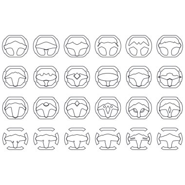 Direksiyon logosu çizimleri koleksiyonu