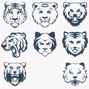 Kaplan logosu koleksiyonunun vektör resmi